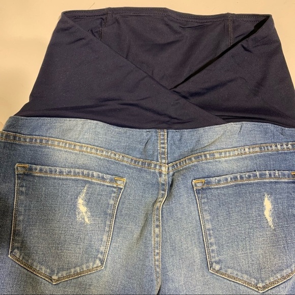 NEW Ingrid and Isabel Mia boyfriend cross panel maternity jeans - Picture 6 of 10